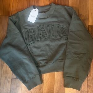 Gap x Cult Gaia Cropped Logo Sweatshirt M